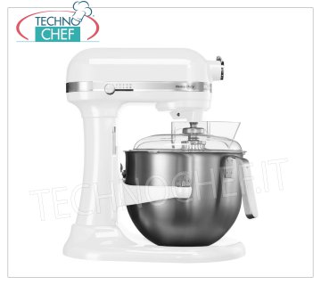 KITCHENAID - 6.9 l HEAVY DUTY professional planetary mixer - Food processor, white - Mod.K7W KITCHENAID planetary mixer, HEAVY DUTY Line, WHITE colour, with 6.9 lt stainless steel bowl, V 230/1, Kw.0,500, Weight 12 Kg, dim.mm.338x371x417h