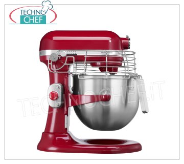 KITCHENAID - Professional planetary mixer lt 6,9 , Food processor, Red, Mod.K7PR KITCHENAID planetary mixer, PROFESSIONAL Line, RED colour, with 6.9 liter stainless steel bowl, V.230/1, Kw.0,325, Weight 13 Kg, dim.mm.338x371x417h