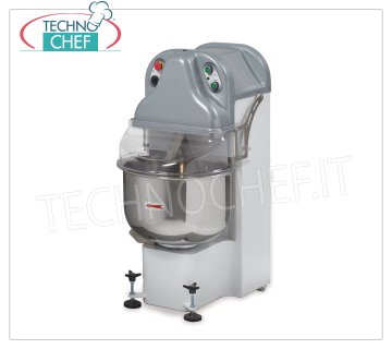 KNEADER with PLUNGING ARMS of Kg 23, with STAINLESS STEEL BOWL of lt.40, 2 SPEED version MIXER with DIVING ARMS, with 40 lt stainless steel bowl, mixing capacity 23 Kg, 2 speed version, V.400/3, Kw.0,9/1,5, Weight 145 Kg, dim.mm.460x690x1100h