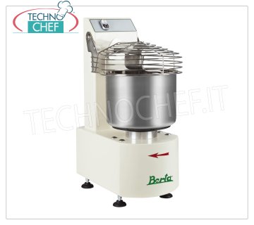 Fimar BERTA - 7 Kg FIXED HOOK spiral mixer, for low hydration doughs, Mixer for low hydration dough with 10 liter bowl, dough capacity 7 Kg, speed 35 rpm, V.230/1, Kw.0.37, Weight 39 Kg, dim.mm.315x480x700h