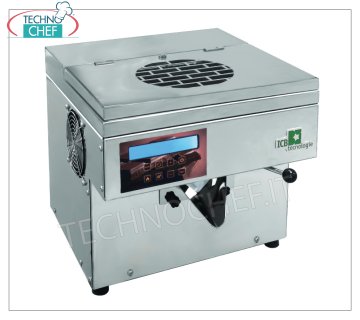 Chocolate tempering machine with 2.5 kg max cycle tank, air cooling, mod. BETATEMPER Chocolate tempering machine with tank of 2.5 kg maximum per cycle, air cooling, front product unloading, V 230/1, Kw 0.5, dimensions 40x41x35h cm