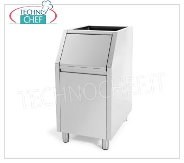 Containers / Storage for ice machines Highly insulated ice deposit, stainless steel exterior, 100 Kg capacity, usable with: cubed producers Mod.W350 / 500/900 and granular producers Mod.G160 / 280/510, Weight Kg. 53, dimensions mm.560x815x1000h.