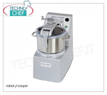 CUTTER-HOMOGEINIZER BLIXER 6 VV, tank capacity lt.7, Brand ROBOT COUPE, professional CUTTER-HOMOGEINIZER BLIXER 6 VV, Brand ROBOT COUPE, with 7.0 lt Tank - Speed Variator from 300 to 3.500 rpm, Impulse controls, V. 230/1, Kw 1.50, Weight 26.3 kg , Dimensions 280x350x535h mm