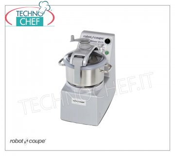 CUTTER-HOMOGEINIZER BLIXER 6 VV, tank capacity lt.7, Brand ROBOT COUPE, professional CUTTER-HOMOGEINIZER BLIXER 6 VV, Brand ROBOT COUPE, with 7.0 lt Tank - Speed Variator from 300 to 3.500 rpm, Impulse controls, V. 230/1, Kw 1.50, Weight 26.3 kg , Dimensions 280x350x535h mm