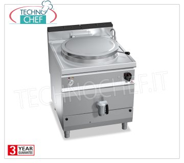 TECHNOCHEF - Lt.150 Cylindrical Gas Cooker, Indirect heating, Mod.G9P15I 150-liter GAS CYLINDRICAL POT, BERTOS, MAXIMA 900 Line, HIGH-TECH Series, with indirect heating, thermal power Kw.20.9, Weight 149 Kg, dim.mm.800x900x900h