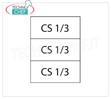 TECHNOCHEF - Set of 3 1/3 Baskets for Pasta Cooker, Mod.C3