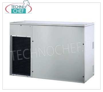 Filled cube ice makers / machines without deposit Ice cube maker with spray system, yield 300 Kg/24 hours, without deposit, stainless steel exterior, air cooling, V 230/1, Kw 2.60, dimensions 1250x580x848h mm.