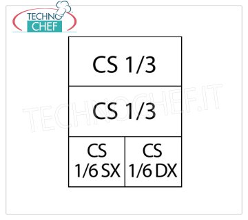 TECHNOCHEF - Set of 2 Baskets 1/3 + 2 Baskets 1/6 for Pasta Cooker, Mod.C4A