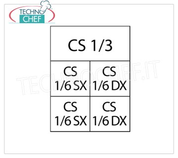 TECHNOCHEF - Set 1 Basket 1/3 + 4 Baskets 1/6 for pasta cooker, Mod.C5