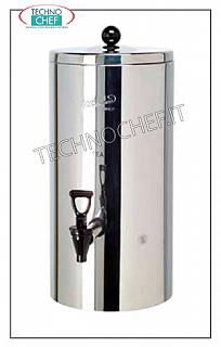 Hot beverage dispensers for breakfast Thermal container for heating, holding and distributing drinks in 18/10 stainless steel, capacity lt.5, V.230/1, Kw.0,5, dim.mm.203 x 390 x 442 h