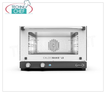 Spidocook - CONVECTION OVEN Electric, 3 Trays 46x33 cm, Professional, model CALDOBAKEL3 Convection electric convection oven, for GASTRONOMY and PASTRY, capacity 3 trays of 460x330 mm, temperature adjustable from 30 ° C to 260 ° C, manual controls, AIR.PLUS and DRY.PLUS technology, V.230 / 1, Kw.2, 7, Weight 20 Kg, Dim.mm.600x587x402h