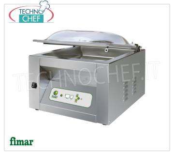 Professional vacuum chamber machine, sealing bar cm 45, chamber cm 46x45x22h, mod. CAM 450 ECO PROGRAMMABLE DIGITAL VACUUM PACKAGING MACHINE, Brand FIMAR, ECO Line, CHAMBER of mm.460x500x220h, WELDING BAR of 450 mm, VACUUM PUMP of 20 m³ / h, V.230 / 1, Kw.1,1, Weight 72 Kg, dim.mm.560x610x460h