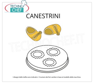 Technochef - CANESTRINI DIE in BRASS-BRONZE ALLOY Die for baskets in brass-bronze alloy Ø 16 mm, for mod. MPF1.5N