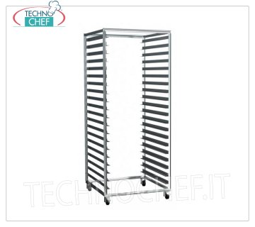 Stainless steel trolley for 38 600x400 trays or 19 600x800 trays