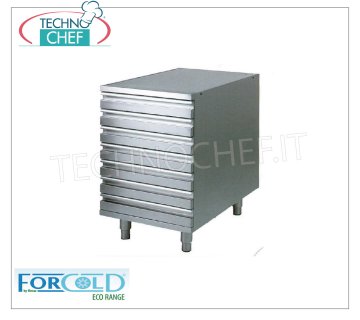 Chest of drawers for pizza loaves with 7 drawers - NEW - OCCASION price! Chest of drawers for Pizza loaves with 7 drawers without top, dim.mm.520x800x810h