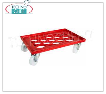 Technochef - TROLLEY for CONTAINERS PIZZA dough from 60x40 cm, mod CB1449 Trolley in ABS for pizza pans boxes of mm 600x400, dim.mm.620x420x165h