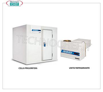 MISA - Technochef, Cold Rooms at Normal Temperature -2 ° + 8 °, Mod.KLM12-24 / S6 Misa prefabricated cold room suitable for normal temperatures (-2 ° + 8 °), made of modular sandwich panels, 60 mm thick, with revolving door and floor, internal volume: 6.1 meters / cubes, external dimensions, mm. 1350x2550x2150h