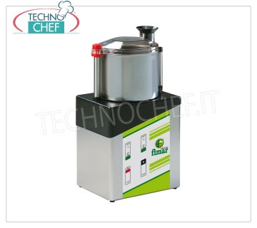 FIMAR - Technochef, Professional Stainless Steel Cutter lt. 5, 2 Speeds, Mod.CL5V2 Professional stainless steel cutter with 5 liter bowl, 2 speeds, 1400/2800 rpm, V.400 / 3 + N, Kw.0.6-0.8, Weight 21 Kg, dim.mm.240x310x545h