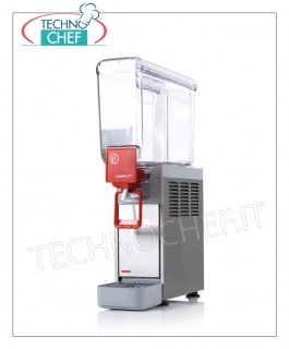 Refrigerated beverage dispensers Refrigerated drinks dispenser with 1 tank of 5 lt., V.230 / 1, dimensions mm 180x400x550h