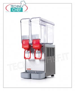 Refrigerated beverage dispensers Refrigerated drinks dispenser with 2 tanks of 5 lt., V.230 / 1, dimensions mm 250x400x550h
