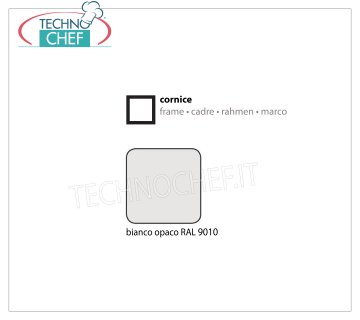 White frame RAL 9010 Frame with glass holder, RAL 9010 matt white color, dimensions 600x600x7h mm