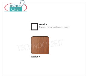 Chestnut frame Frame with glass holder, in chestnut colored laminate, dimensions 600x600x7h mm