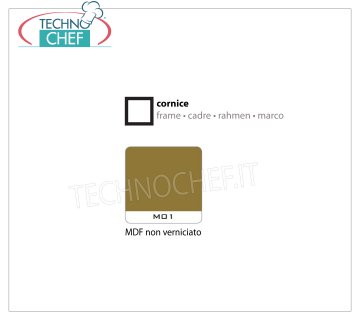 Unpainted MDF frame Frame with glass holder in unpainted MDF, dimensions 600x600x7h mm