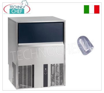 FULL CUBES ICE MAKER, yield 135 Kg/24 h, Storage 75 Kg