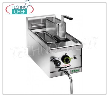 Fimar - ELECTRIC PASTA COOKER, with 11.0 liter bowl, Mod.CP11N Counter top electric pasta cooker, lt. 11.0, complete with 2 baskets, filling tap, front drain tap and bowl lid, V 230/1, Kw 3.5, Weight Kg 17, dim.mm.300x600x410h.