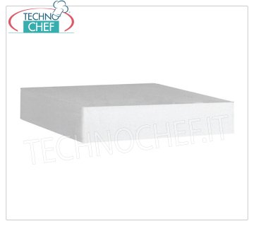 Butcher's blocks in white food grade polyethylene Meat block in white food-grade polyethylene, dimensions 40x40x8h cm