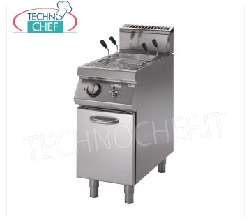 Technochef - ELECTRIC PASTA COOKER on FURNITURE, 1 bowl of lt. 26, mod.PK70 / 40CPES Electric pasta cooker on cabinet, Line 700, 1 stainless steel tank of lt. 26, V.400 / 3 + N, Kw. 7,6, Weight 57 Kg, dimensions mm 400x730x870h