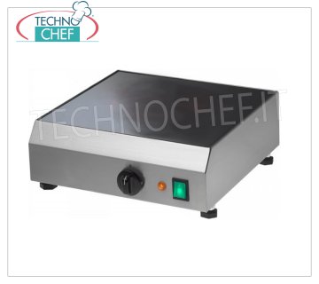 TECHNOCHEF - Professional Electric Crepe Maker with Glass Ceramic Plate, Kw.1.8, Mod.CRE40V Electric crepe maker with smooth glass ceramic plate, temperature regulation up to 300 ° C, V.230 / 1, Kw.1.8, Weight 12 Kg, dim.mm.400x400x110h