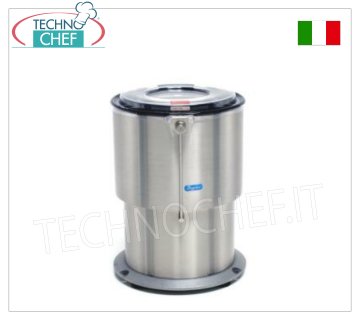 Vegetable washer-Extractor washer Stainless steel vegetable juicer, capacity 45 litres, production load 8 Kg, speed 450 rpm, V.400/3, Kw.0.25, Weight 80 Kg, dim.mm.550x630x890h