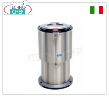 Vegetable washer-Extractor washer Stainless steel vegetable juicer, capacity 55 litres, production load 10 Kg, speed 700 rpm, V.400/3, Kw.1,10, Weight 110 Kg, dim.mm.550x630x940h