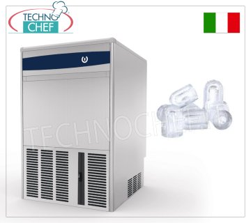 FABBRICATORE di GHIACCIO a CUBETTI CAVI, resa 20 Kg/24 h, Deposito 5 Kg