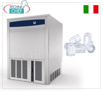 FABBRICATORE di GHIACCIO a CUBETTI CAVI, resa 20 Kg/24 h, Deposito 5 Kg