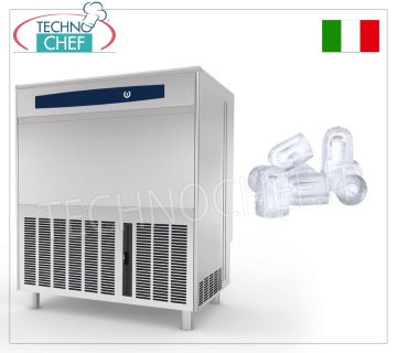 FABBRICATORE di GHIACCIO a CUBETTI CAVI, resa 20 Kg/24 h, Deposito 5 Kg