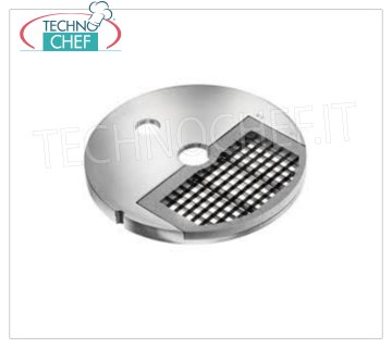 TECHNOCHEF - Vegetable cutter with grating for 12x12 mm cubes, Mod. K12 Disc with Grating for Cubes of 12x12 mm (to obtain the cube, couple the disc E with the disc K).