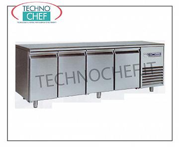 Removable refrigerated tables Removable refrigerated table, 4 doors, ventilated, temp. -2°+8°, 600 litres