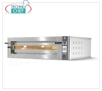 CUPPONE - Modular Electric Pizza Oven, chamber for 6 pizzas with refractory top DONATELLO modular electric pizza oven, for 6 pizzas 350 mm in diameter, 720x1080x140h mm ROOM with REFRACTORY TOP, V.400 / 3 + N, Kw. 8.4, Weight 133 Kg, dim.mm.1150x1420x430h