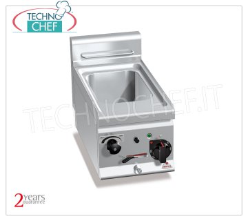 TECHNOCHEF - COUNTERTOP ELECTRIC PASTA COOKER, 11 lt. stainless steel tank, Mod.E6CP3B COUNTERTOP ELECTRIC PASTA COOKER, BERTOS, PLUS 600 Line, PASTA ITALY Series, with 11 lt. stainless steel bowl, V.230/1, Kw.3,5, dim.mm.300x600x290h