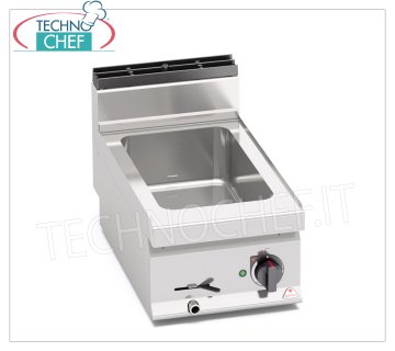 TECHNOCHEF - Professional Electric Benchtop Bain-marie, Capacity 1 x GN 1/1, Mod.E7BM4B COUNTERTOP ELECTRIC BAIN MARIE, BERTOS, MACROS 700 Line, CONSTANT Series, with bowl for 1 GN 1/1 tray (not included), V.230/1, Kw.1,2, Weight 17 Kg, dim.mm.400x700x290h