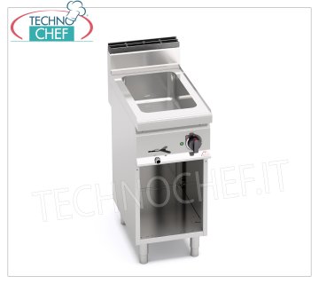 TECHNOCHEF - Professional Electric Bain-marie on Open Cabinet, Capacity 1 x GN 1/1, Mod.E7BM4M ELECTRIC BAIN-MARIE on OPEN CABINET, BERTOS, MACROS 700 Line, CONSTANT Series, with bowl for 1 GN 1/1 tray (not included), V.230/1, Kw.1,2, Weight 28 Kg, dim.mm.400x700x900h