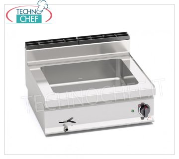 TECHNOCHEF - Professional Electric Countertop Bain-Marie, Capacity 2 x GN 1/1, Mod.E7BM8B ELECTRIC COUNTER BAIN MARIE, BERTOS, MACROS 700 Line, CONSTANT Series, with tank for 2 GN 1/1 containers (excluded), V.230/1, Kw.2.4, Weight 28 Kg, dim.mm.800x700x290h