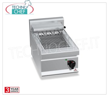 TECHNOCHEF - ELECTRIC GRILL, 1 TOP module, Kw.4,08, Mod.E7CG40B ELECTRIC GRILL, BERTOS, MACROS 700 Line, ELECTRIC GRILL Series, 1 TOP module, V.400/3+N, Kw.4,08, Weight 40 Kg, dim.mm.400x700x290h