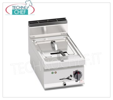 TECHNOCHEF - ELECTRIC COUNTER FRYER, 1 TANK of 10 litres, Mod.E7F10-4B ELECTRIC COUNTER FRYER, BERTOS, MACROS 700 Line, TURBO Series, 1 TANK of 10 litres, V.400/3+N, Kw.6.00, Weight 22 Kg, dim.mm.400x700x290h