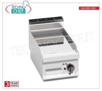 ELECTRIC GRIDDLE with SMOOTH PLATE in compound, 1 module, Mod. E7FL4BP / CPD ELECTRIC FRY TOP with SMOOTH PLATE, BERTO'S MACROS 700 Line, 1 module with 393x500 mm COOKING ZONE, electrical power in Kw. 4,8, Weight 37 Kg, dim.mm.400x714x290h