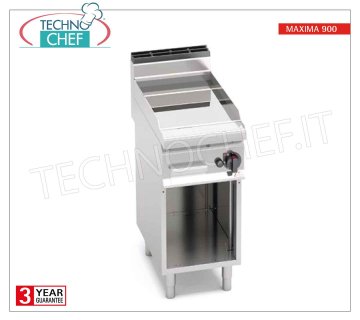 ELECTRIC GRIDDLE with SMOOTH PLATE in compound, 1 module, Mod. E7FL4MP / CPD ELECTRIC FRY TOP with SMOOTH PLATE, BERTO'S MACROS 700 Line, 1 module with 393x500 mm COOKING ZONE, electrical power Kw. 4,8, Weight 48 Kg, dim.mm.400x714x900h