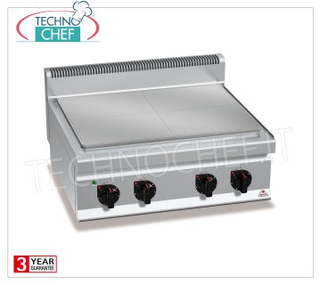 TECHNOCHEF - ELECTRIC TOP KITCHEN TOP, Kw.9, Mod.E7TPB TUTTAPIASTRA ELETTRICO TOP, BERTOS, MACROS 700 Line, HIGH POWER Series, 4 COOKING ZONES, INDEPENDENT CONTROLS, V.400 / 3 + N, Kw.9.00, Weight 80, dim.mm.800x700x290h