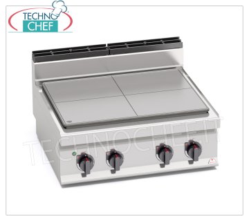 TECHNOCHEF - ELECTRIC SOLID TOP COOKER, Kw.9, Mod.E7TPB ELECTRIC SOLID TOP COOKER, BERTOS, MACROS 700 Line, HIGH POWER Series, 4 COOKING ZONES, INDEPENDENT CONTROLS, V.400/3+N, Kw.9.00, Weight 80, dim.mm.800x700x290h